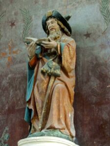 Saint jacques le Majeur, statue polychrome
