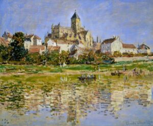 Eglise de Vétheuil vu de Lavacourt, par Claude Monet