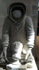 Tête de saint Clair, sculpture du XVIII° s.