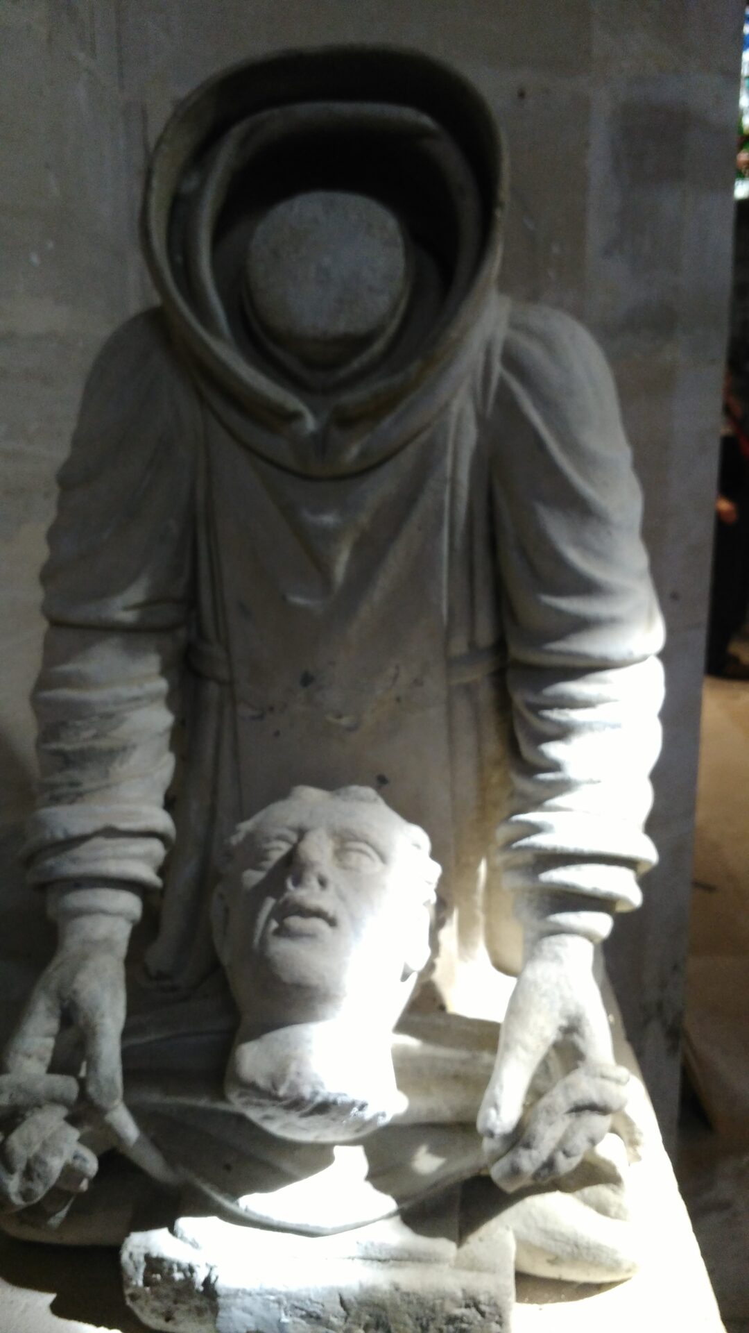 Tête de saint Clair, sculpture du XVIII° s.