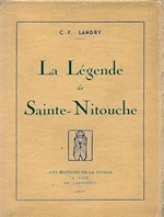 Couverture du livrre "La légende de sainte Nitouche", Paris, 1948.